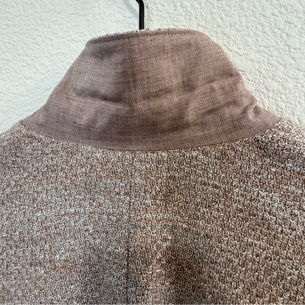 Falconeri Italy Cotton Linen Knit Blazer Small Beige Mélange - Picture 11 of 13